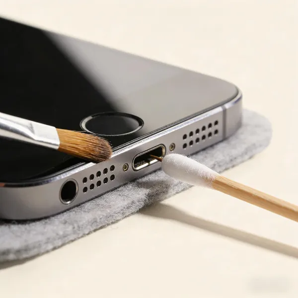 Vorbereitung vor der Reinigung des iPhone-Ladeanschlusses